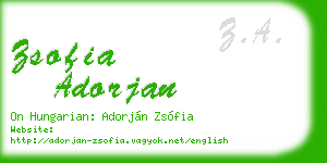 zsofia adorjan business card