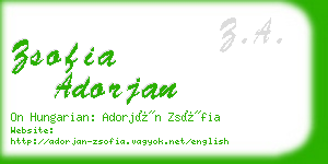 zsofia adorjan business card